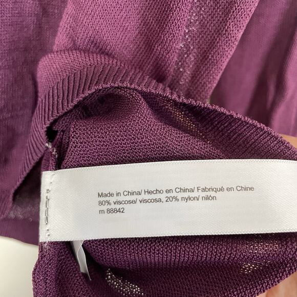 Eloquii Sheer Lightweight Turtleneck Sweater Size‎ 18/20 Lot of 2 Purple Gray - Picture 12 of 13